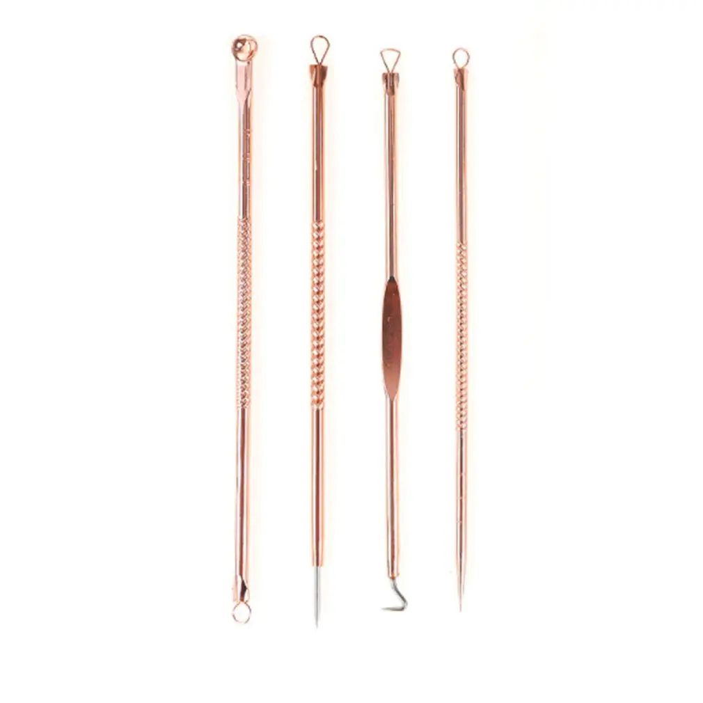 4Pcs/Set Rose Gold Acne Blackhead Removal Needles Pimple Spot Extractor Cleanser Beauty Face Clean Care Tools
4Pcs/Set Rose Gold Acne Blackhead Removal Needles Pimple Spot Extractor Cleanser Beauty Face Clean Care Tools