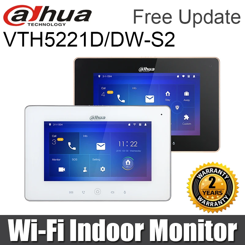 Новинка встроенный видеодомофон Dahua диагональ 7 дюймов Wi Fi внутренний монитор H.264