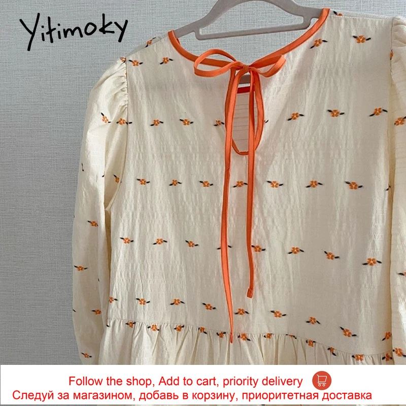 Yitimoky Embroidery Floral Print High Waist Long Dresses for Women 2021 Puff Sleeve O-Neck Loose Spring Korean Fashion Bohemian
Yitimoky Embroidery Floral Print High Waist Long Dresses for Women 2021 Puff Sleeve O-Neck Loose Spring Korean Fashion Bohemian
