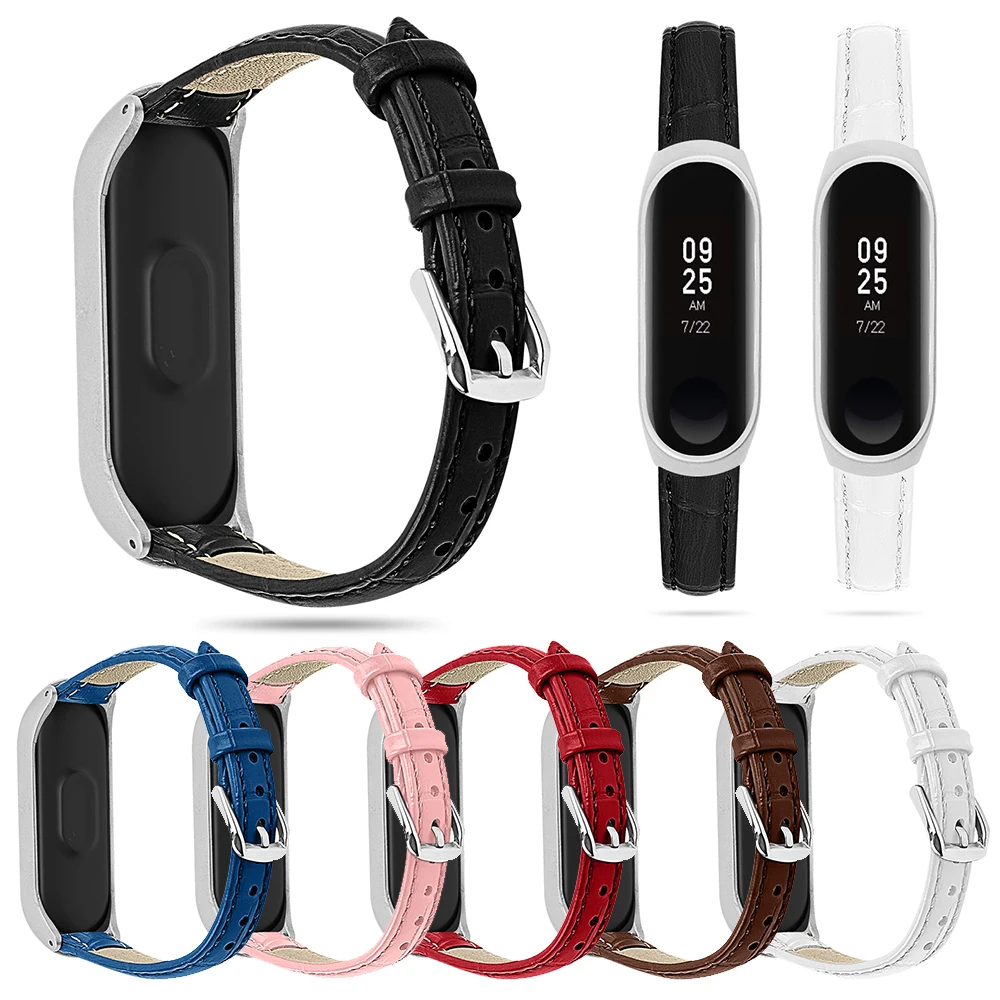 Crocodile Pattern Genuine Leather Watch Band With Frame For Xiaomi Mi Band 5 Wrist Band Fashion Leather Replacement Strap
Crocodile Pattern Genuine Leather Watch Band With Frame For Xiaomi Mi Band 5 Wrist Band Fashion Leather Replacement Strap