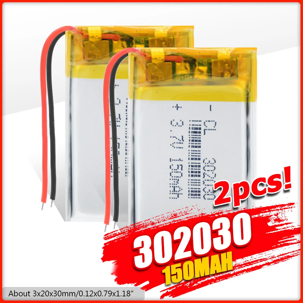 YCDC 3.7V 302030 150mAh Li-Po Rechargeable Batteries For GPS PDA Camera PSP Toys Remote Lithium Polymer Battery Replacement
YCDC 3.7V 302030 150mAh Li-Po Rechargeable Batteries For GPS PDA Camera PSP Toys Remote Lithium Polymer Battery Replacement
