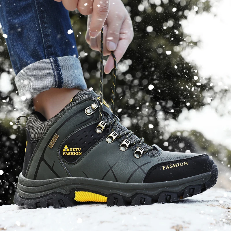 Outdoor Warm Winter Men Comfortable Hiking Shoes Plush Hunting Climbing Shoe Waterproof Non Slip Tactical Boots Trekking Sneaker
Outdoor Warm Winter Men Comfortable Hiking Shoes Plush Hunting Climbing Shoe Waterproof Non Slip Tactical Boots Trekking Sneaker