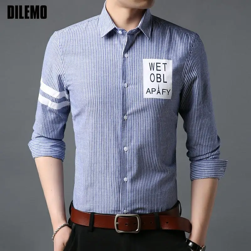 New Fashion Brand Street Button Up Vertical Stripes Shirts For Men Trending Long Sleeve 2021 Top Quality Casual Men Clothing
New Fashion Brand Street Button Up Vertical Stripes Shirts For Men Trending Long Sleeve 2021 Top Quality Casual Men Clothing