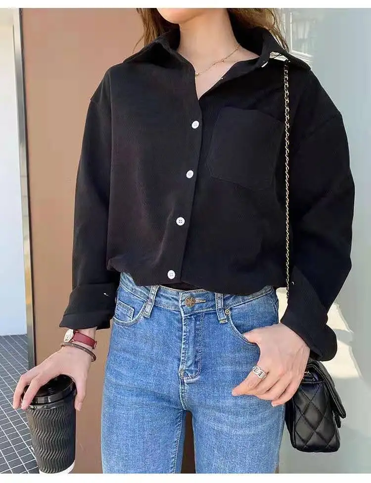 2021 New Loose Coat Shirt Temperament Top Bottoming Shirt, Corduroy Autumn and Winter Shirt, Women's Design, Long Sleeve Inside
2021 New Loose Coat Shirt Temperament Top Bottoming Shirt, Corduroy Autumn and Winter Shirt, Women's Design, Long Sleeve Inside