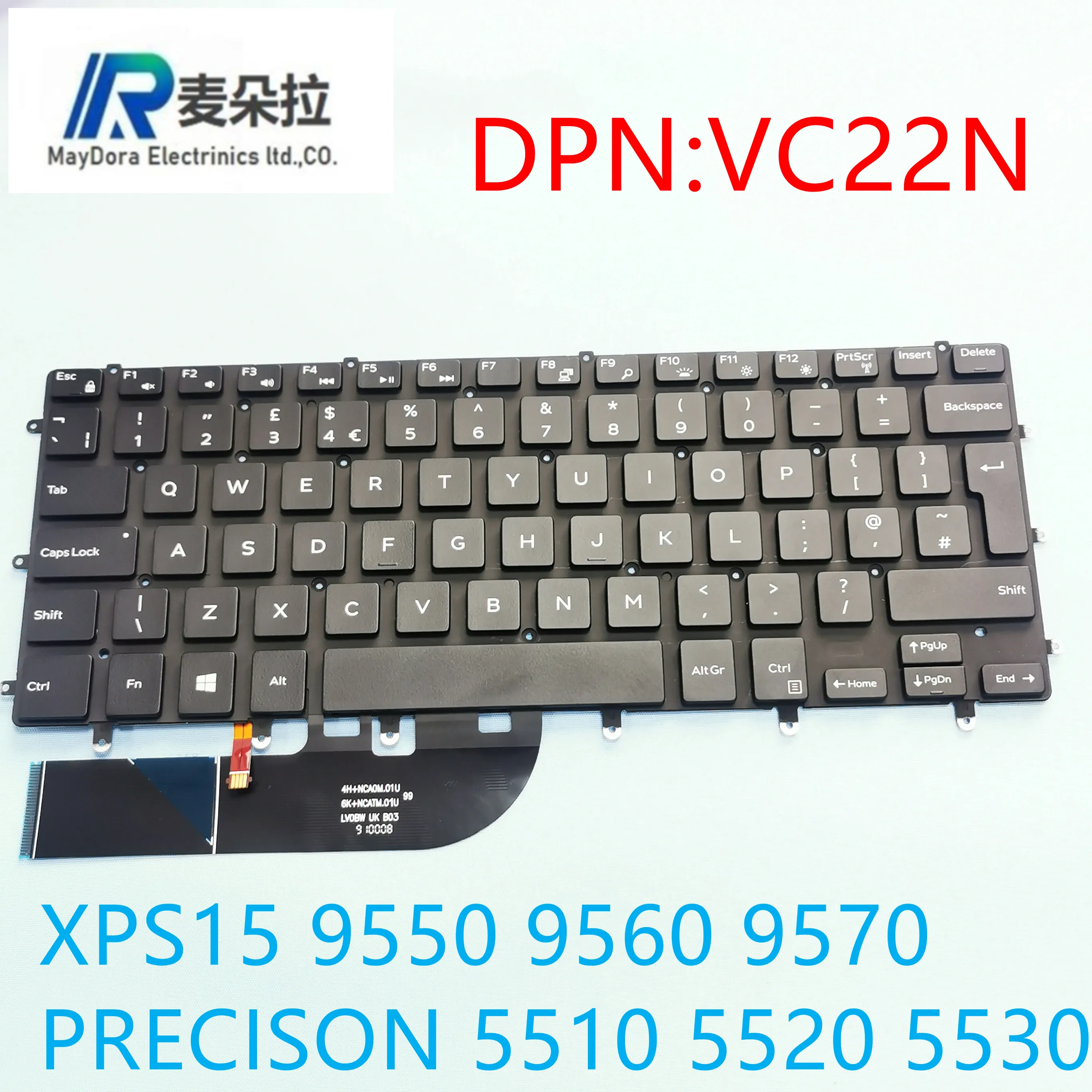 UK/GB Backlight keyboard For DELL XPS15 9550 9560 9570 PRECISON 5510 5520 5530 7558 laptop VC22N
UK/GB Backlight keyboard For DELL XPS15 9550 9560 9570 PRECISON 5510 5520 5530 7558 laptop VC22N