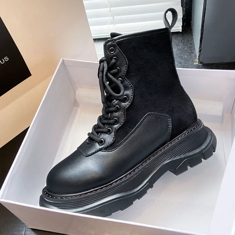 Hot Sale Motorcycle Women's Boots Trend Autumn Winter Martin Shoes Woman Wedges Lace Up Platform Boots Women Shoes Botas Mujer
Hot Sale Motorcycle Women's Boots Trend Autumn Winter Martin Shoes Woman Wedges Lace Up Platform Boots Women Shoes Botas Mujer