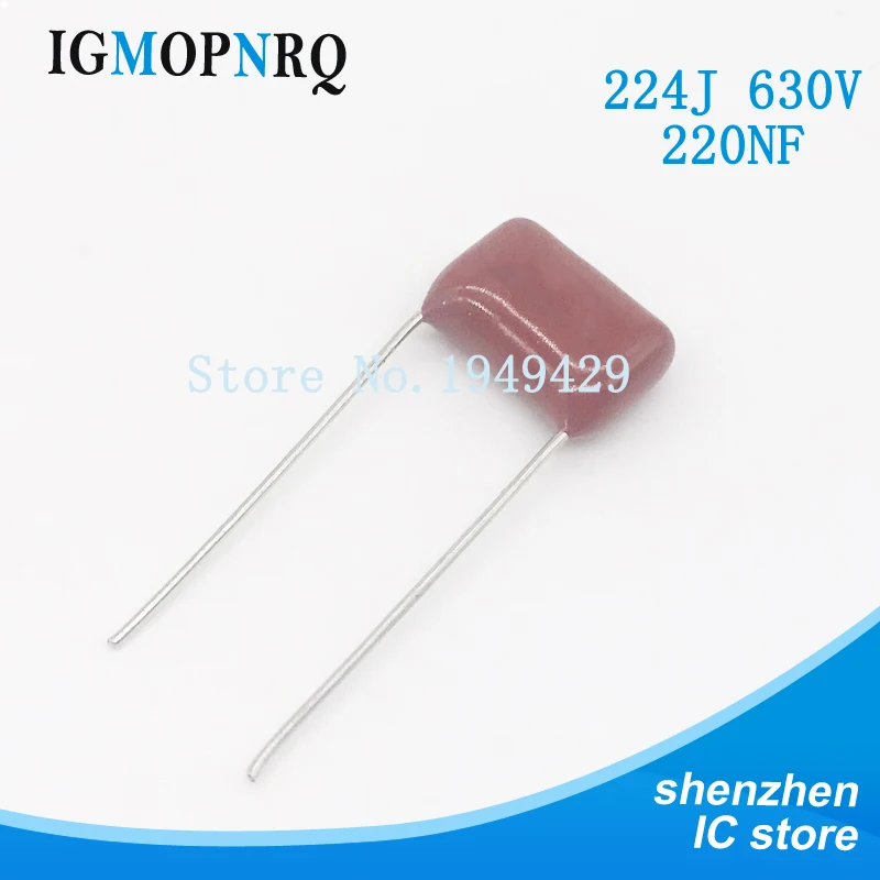10PCS/Lot 220nF 224 630V CBB Polypropylene Film Capacitor Pitch 15mm 224 220nF 630V NEW
10PCS/Lot 220nF 224 630V CBB Polypropylene Film Capacitor Pitch 15mm 224 220nF 630V NEW