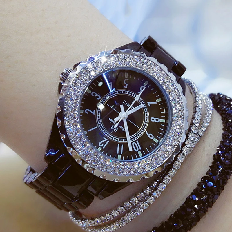 Ceramic White Watch Women Luxury Brand Diamond Quartz Female Watches Rhinestone Women Wrist Watches Reloj Montre Femme2021
Ceramic White Watch Women Luxury Brand Diamond Quartz Female Watches Rhinestone Women Wrist Watches Reloj Montre Femme2021