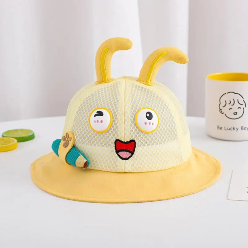 Baby Hat Cartoon Smiley Face Summer New Cute Sunshade Baby Fisherman Hat Children's Net Hat Sun Protection For 1-3 Years 
Baby Hat Cartoon Smiley Face Summer New Cute Sunshade Baby Fisherman Hat Children's Net Hat Sun Protection For 1-3 Years