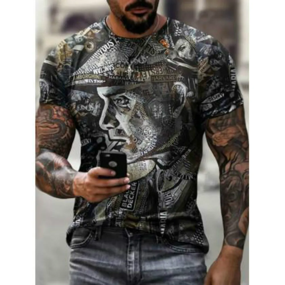 Retro 3D printing T-shirt men's skull print O-neck short-sleeved shirt fashion street style 2021 hot new wholesale
Retro 3D printing T-shirt men's skull print O-neck short-sleeved shirt fashion street style 2021 hot new wholesale