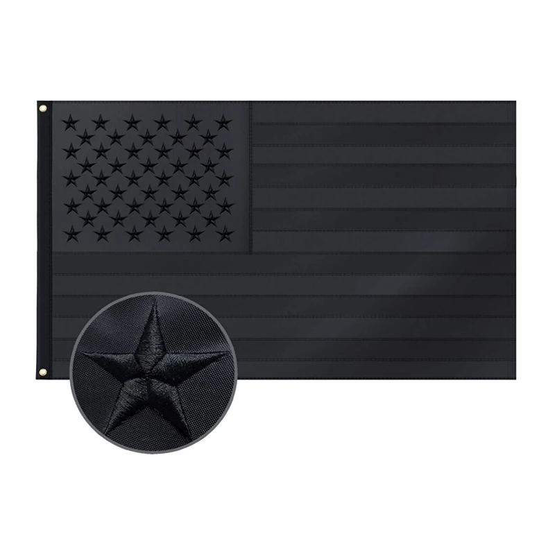 3.5"x6" All Black American Flag 50pcs Embroidered Stars 13pcsSewn Stripes for Blackout Heavy Duty USA Flags DNJ998
3.5"x6" All Black American Flag 50pcs Embroidered Stars 13pcsSewn Stripes for Blackout Heavy Duty USA Flags DNJ998