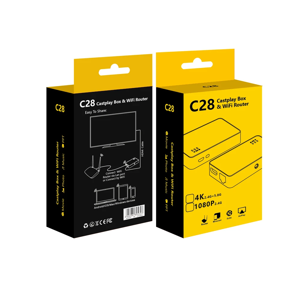 C28 Wireless Display Receiver 1080P Wireless Display Adapter Dongle WiFi Router Wifi Repeater Wifi Range Extender Router
C28 Wireless Display Receiver 1080P Wireless Display Adapter Dongle WiFi Router Wifi Repeater Wifi Range Extender Router