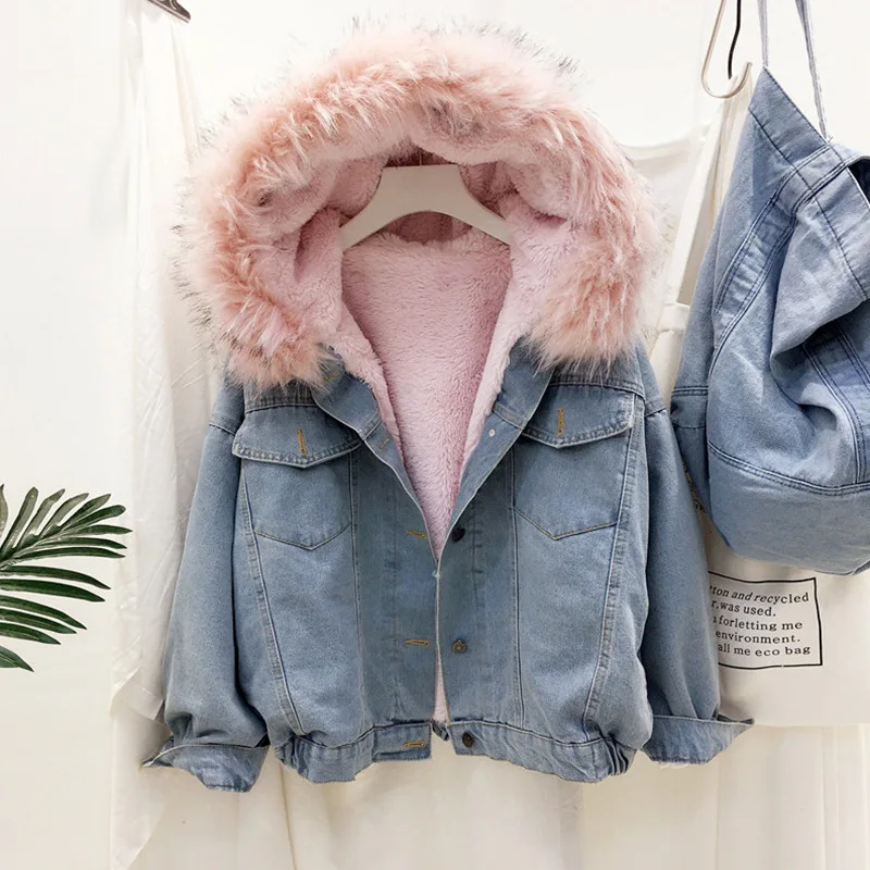 Winter denim cotton padded women's short plush cotton padded jacket off season Korean version students loose lambs wool coat
Winter denim cotton padded women's short plush cotton padded jacket off season Korean version students loose lambs wool coat