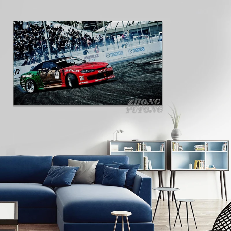 Плакаты на холсте с изображением спортивного гоночного автомобиля | Дом и сад