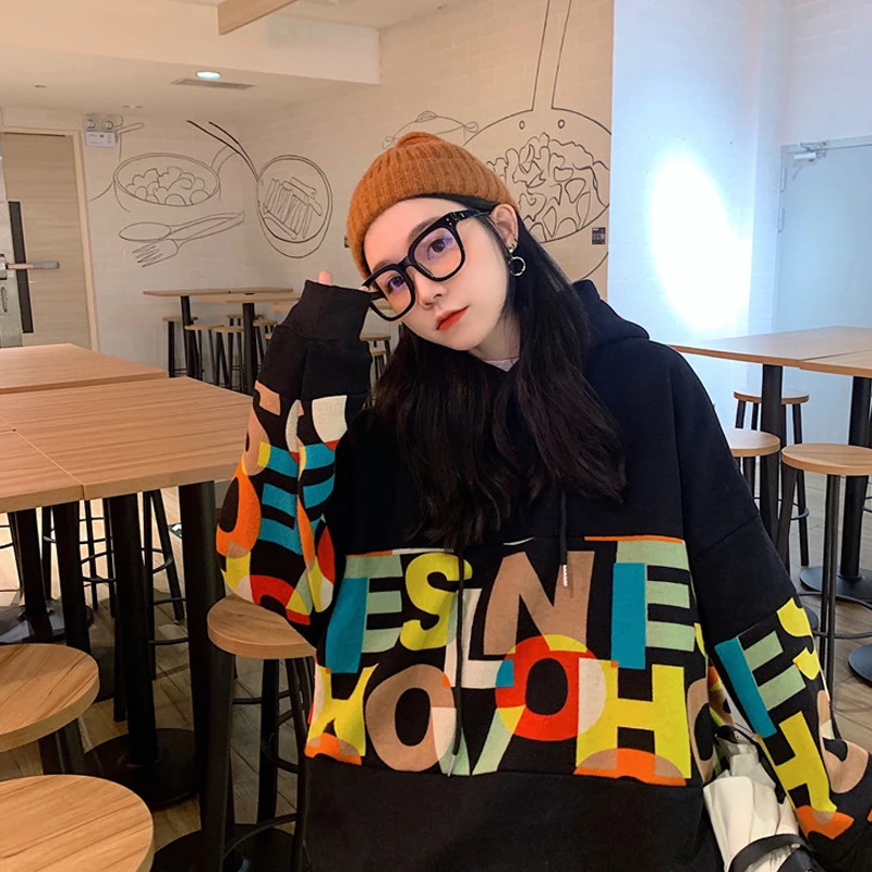 Hoodie Women's Harajuku Street Hoodie 2021 Thin Sweater Women's Clothes Loose Large Size Korean Letter Oversized Hoodie
Hoodie Women's Harajuku Street Hoodie 2021 Thin Sweater Women's Clothes Loose Large Size Korean Letter Oversized Hoodie