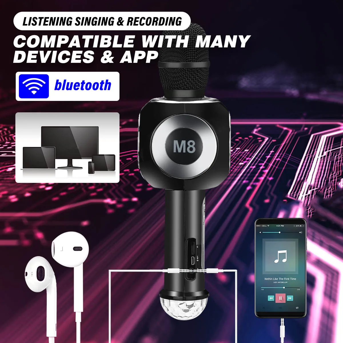 Ручной микрофон для караоке USB Динамик 3 in1 Беспроводной bluetooth микрофон КТВ вечерние Премиум качество звука пения микрофона со светодиодной ...
Ручной микрофон для караоке USB Динамик 3 in1 Беспроводной bluetooth микрофон КТВ вечерние Премиум качество звука пения микрофона со светодиодной ...