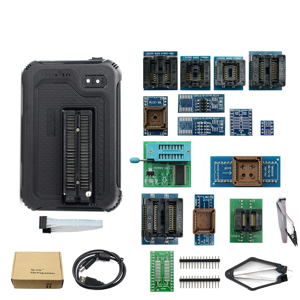 Upmely XGecu Standard T56 Universal Programmer Powerful Support Nor NAND Flash / EMMC+17/22 Adapters Ultra-Low Power Consumption
Upmely XGecu Standard T56 Universal Programmer Powerful Support Nor NAND Flash / EMMC+17/22 Adapters Ultra-Low Power Consumption