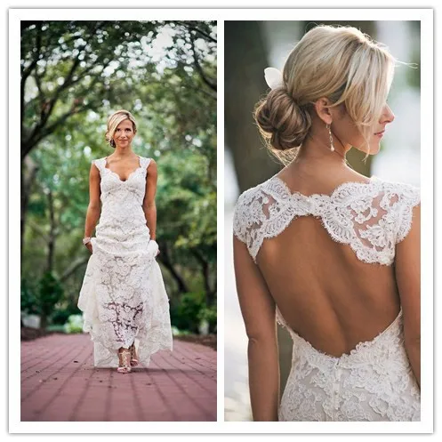 Romantic Lace Wedding Dress Mermaid Vestido De Casamento Sexy Backless V neckline Long Bride Dress vestido de noiva 2015
Romantic Lace Wedding Dress Mermaid Vestido De Casamento Sexy Backless V neckline Long Bride Dress vestido de noiva 2015