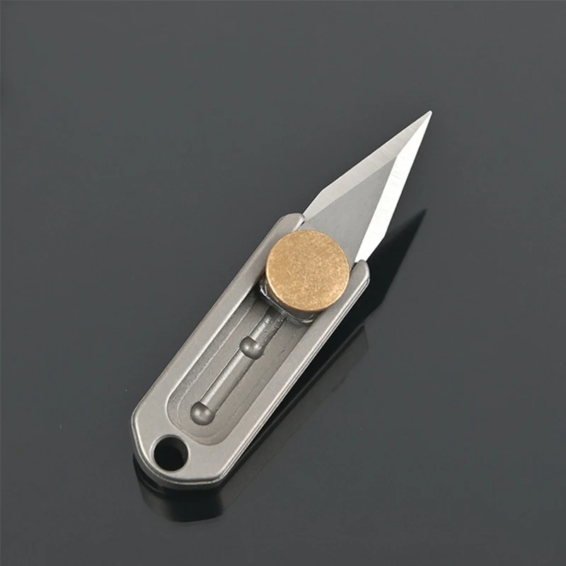 Pure Titanium Mini Push Knife Titanium Alloy Sharp Portable Edc Keychain Pendant Unpacking Express Opening
Pure Titanium Mini Push Knife Titanium Alloy Sharp Portable Edc Keychain Pendant Unpacking Express Opening