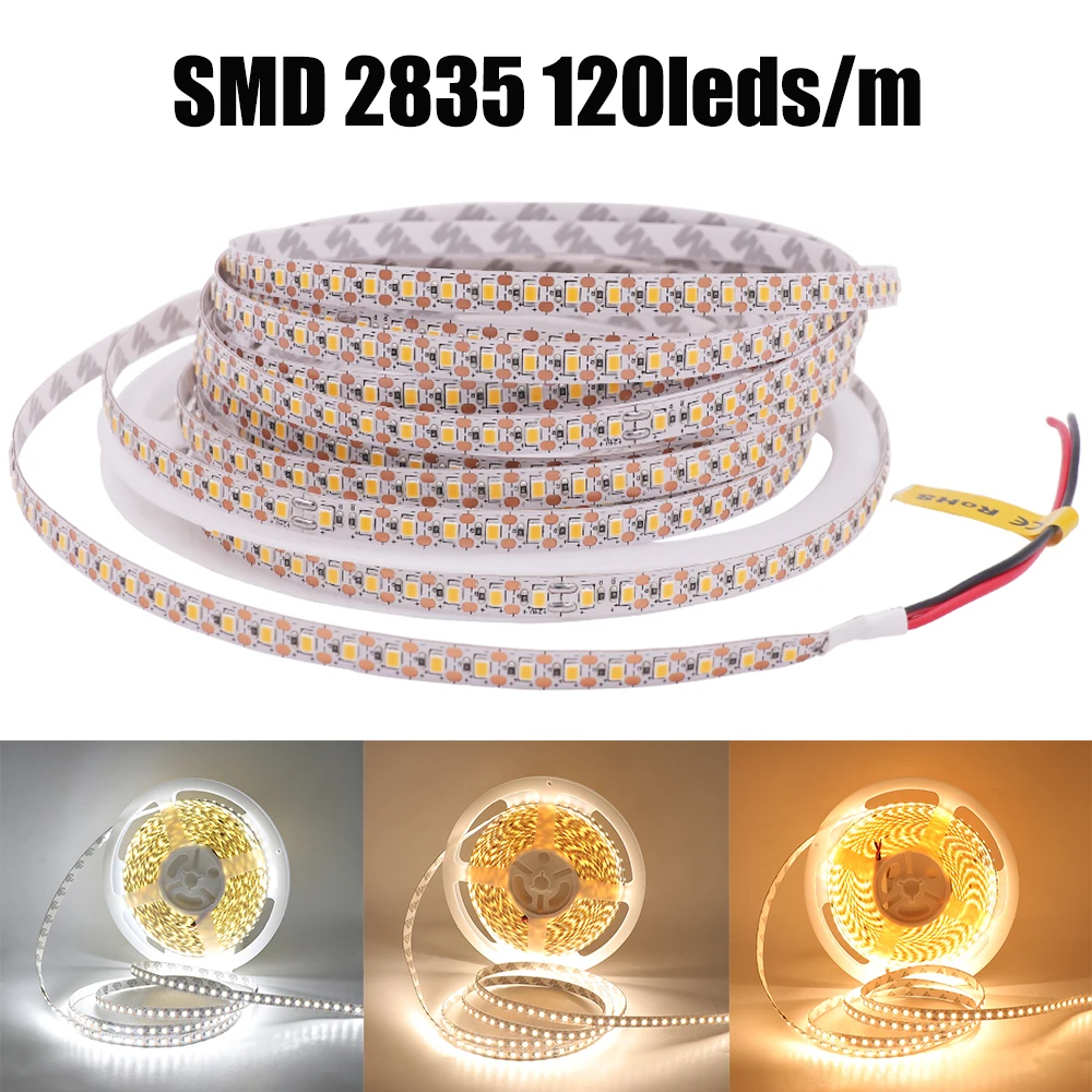 SMD 2835 LED Strip 120leds/m 12V Flexible Home Kitchen Decoration Lamp No Waterproof 600 LED Tape Diode Ribbon White/Warm White
SMD 2835 LED Strip 120leds/m 12V Flexible Home Kitchen Decoration Lamp No Waterproof 600 LED Tape Diode Ribbon White/Warm White