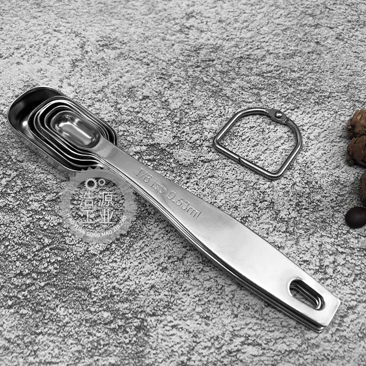 New Style Square Head 6-piece Set of Stainless Steel Measuring Spoons Measuring Spoon Rectangular Bakery diao wei shao Measuring
New Style Square Head 6-piece Set of Stainless Steel Measuring Spoons Measuring Spoon Rectangular Bakery diao wei shao Measuring