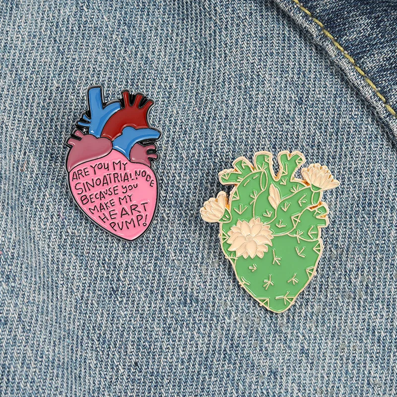 Anatomical Heart Enamel Lapel Pin Human Heart with Flowers Letters Brooches Floral Anatomy Badges Art Organs Medical Jewelry
Anatomical Heart Enamel Lapel Pin Human Heart with Flowers Letters Brooches Floral Anatomy Badges Art Organs Medical Jewelry