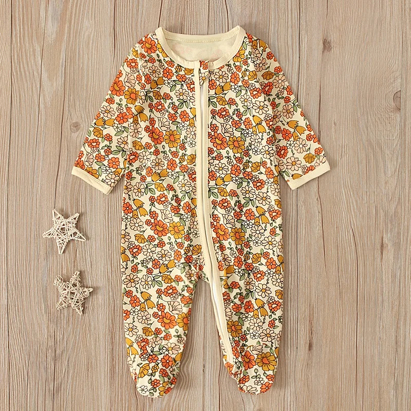 0-12M Cute Newborn Baby Boy Girl Long Sleeve Zipper Floral Romper Jumpsuit with Footies Outfits Cotton Clothes
0-12M Cute Newborn Baby Boy Girl Long Sleeve Zipper Floral Romper Jumpsuit with Footies Outfits Cotton Clothes