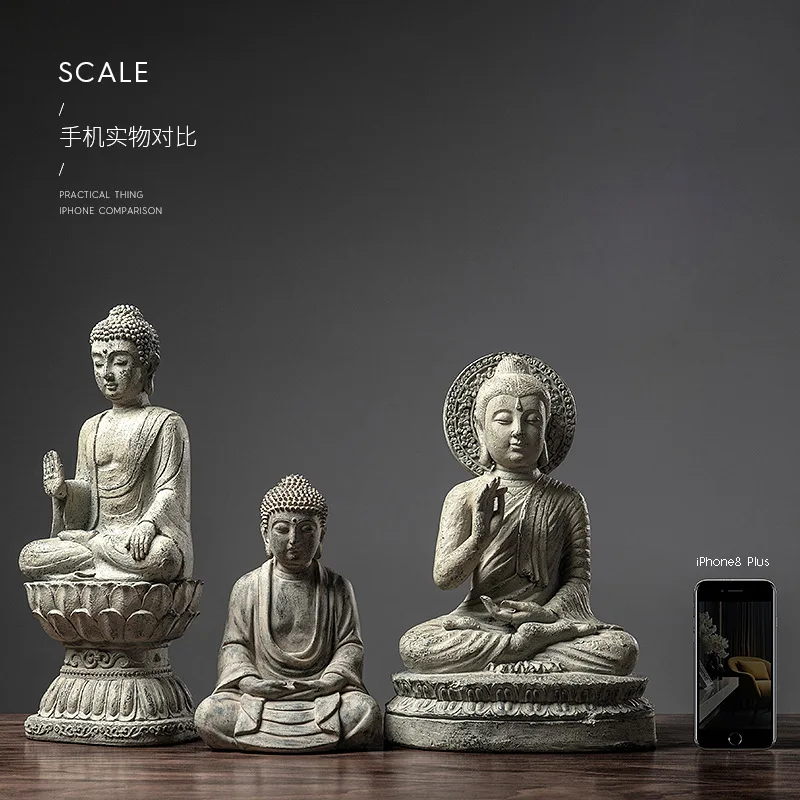 Chinese Style Living Room Buddha Statue Decoration Porch Zen Home Decoration Semi-manual Synthetic Resin Tathagata Buddha
Chinese Style Living Room Buddha Statue Decoration Porch Zen Home Decoration Semi-manual Synthetic Resin Tathagata Buddha
