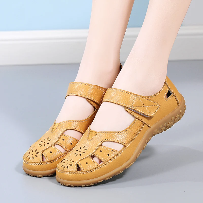 Сандалии женские с закрытым носком, повседневные пляжные босоножки для прогулок, удобная Уличная обувь на плоской подошве, модные кроссовк... 
Сандалии женские с закрытым носком, повседневные пляжные босоножки для прогулок, удобная Уличная обувь на плоской подошве, модные кроссовк...