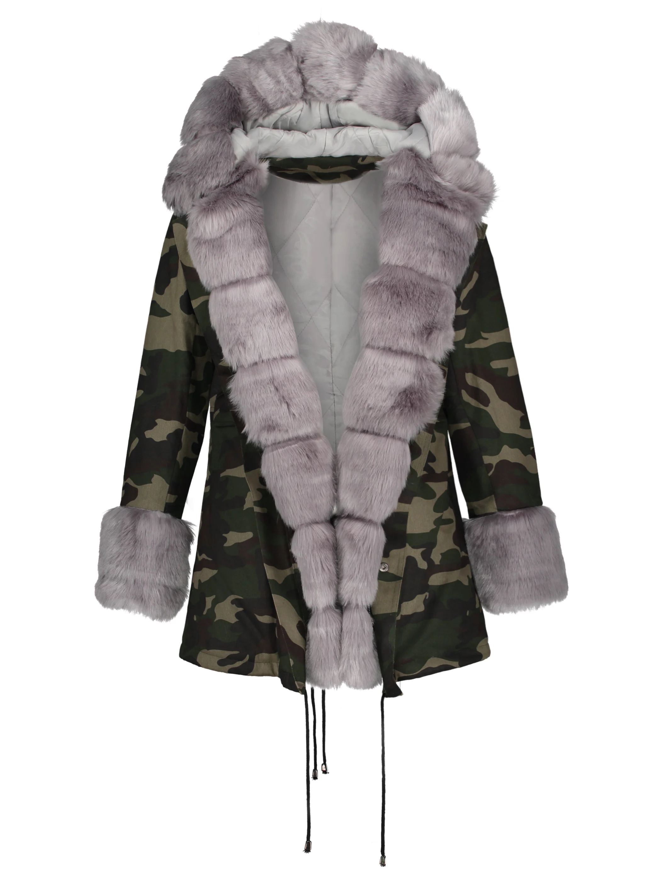 2019 Camouflage Casual Coat Jacket Women's Hooded Warm Parkas Slim Long Winter Drawstring Lace Up Fur Collar Coats
2019 Camouflage Casual Coat Jacket Women's Hooded Warm Parkas Slim Long Winter Drawstring Lace Up Fur Collar Coats