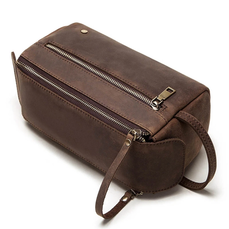 Vintage Leather Storage Bag Clutch Bags Men Wash Bag Toiletry Kits Travel Casual Organizer
Vintage Leather Storage Bag Clutch Bags Men Wash Bag Toiletry Kits Travel Casual Organizer
