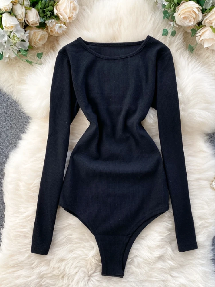 Jumpsuit Women 2021 Spring Romper Fashion Clothes Minimalism Solid Color Cotton Long Sleeve Top Black Ladies T Shirt Bodysuit
Jumpsuit Women 2021 Spring Romper Fashion Clothes Minimalism Solid Color Cotton Long Sleeve Top Black Ladies T Shirt Bodysuit