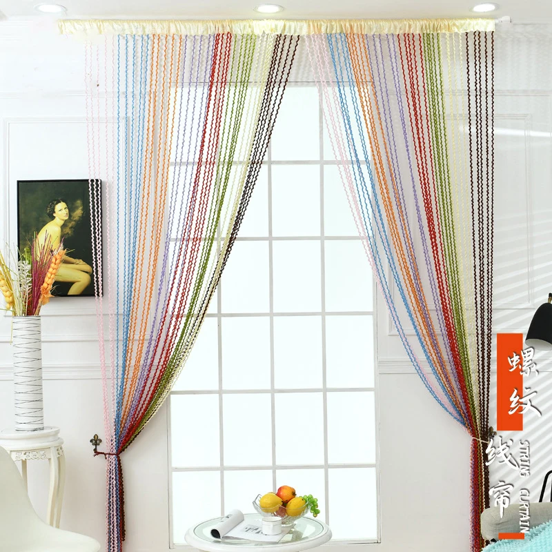 100x200cm Curtain Shiny Tassel Line Living Room Curtains String Door Divider Drape Living Room Decor Valance Home Decoration
100x200cm Curtain Shiny Tassel Line Living Room Curtains String Door Divider Drape Living Room Decor Valance Home Decoration