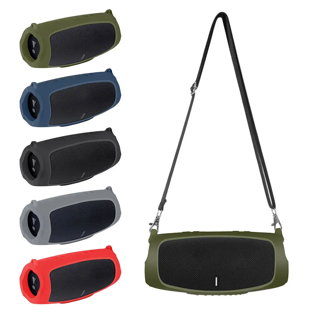 Дорожный силиконовый чехол для JBL Charge 5, портативный защитный чехол для беспроводного динамика с ремешком
Дорожный силиконовый чехол для JBL Charge 5, портативный защитный чехол для беспроводного динамика с ремешком