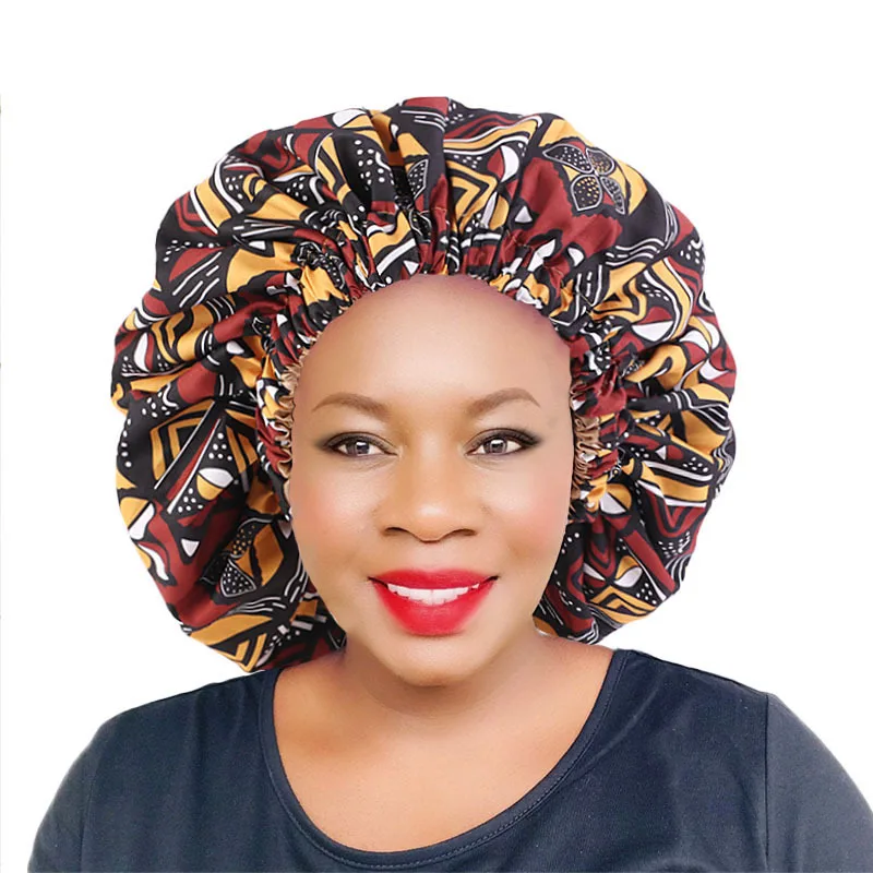 Large Satin Ankara Bonnets Elastic Lined African Head Sleep Bonnet Female Wrap Cap Print Lady Head Cover Bonnet Turban for Women
Large Satin Ankara Bonnets Elastic Lined African Head Sleep Bonnet Female Wrap Cap Print Lady Head Cover Bonnet Turban for Women