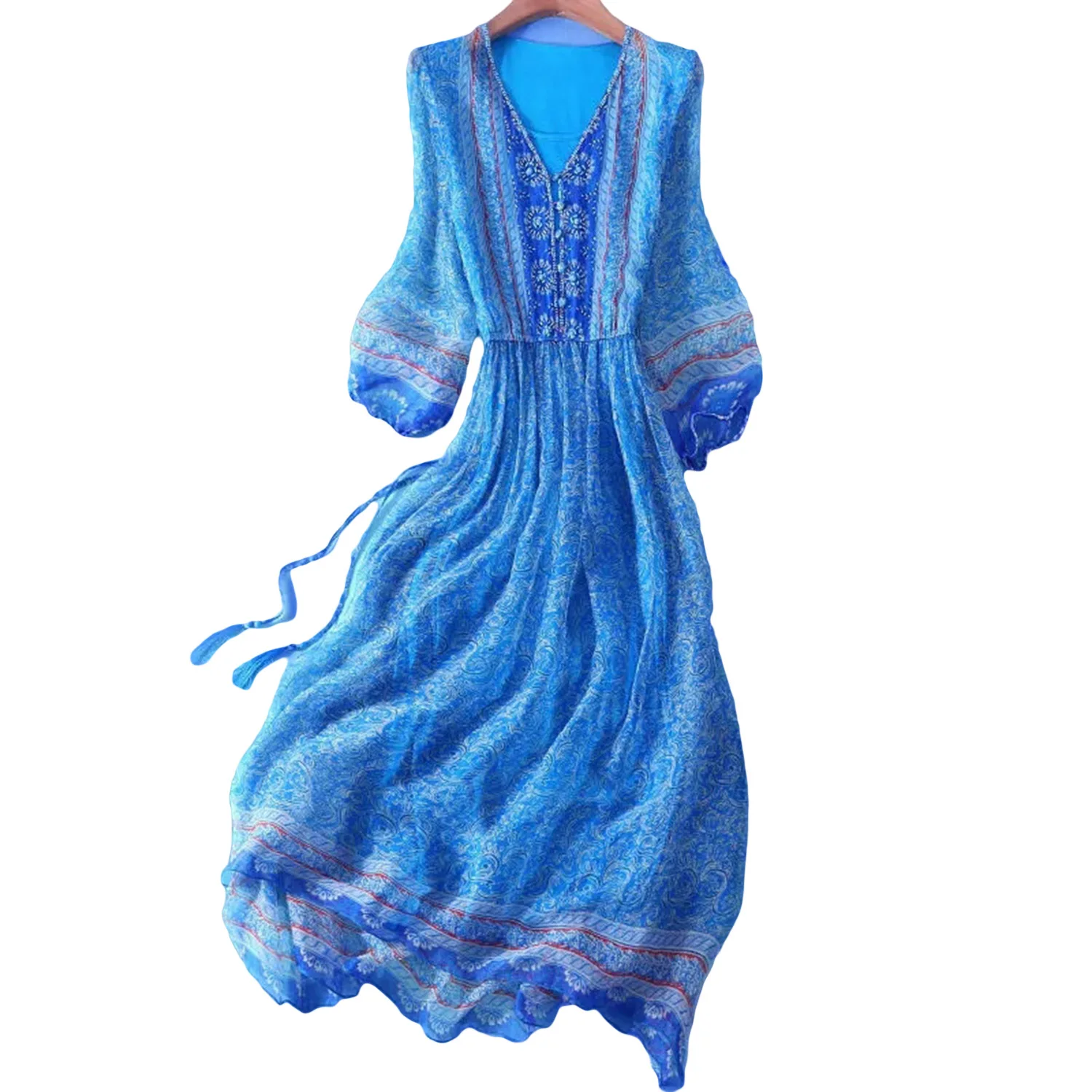Print Women Dress 2021 Summer New Fashion V-Neck Waist Thin Dresses Female Indie Folk Big Swing Elegant Long Dress RE2041
Print Women Dress 2021 Summer New Fashion V-Neck Waist Thin Dresses Female Indie Folk Big Swing Elegant Long Dress RE2041