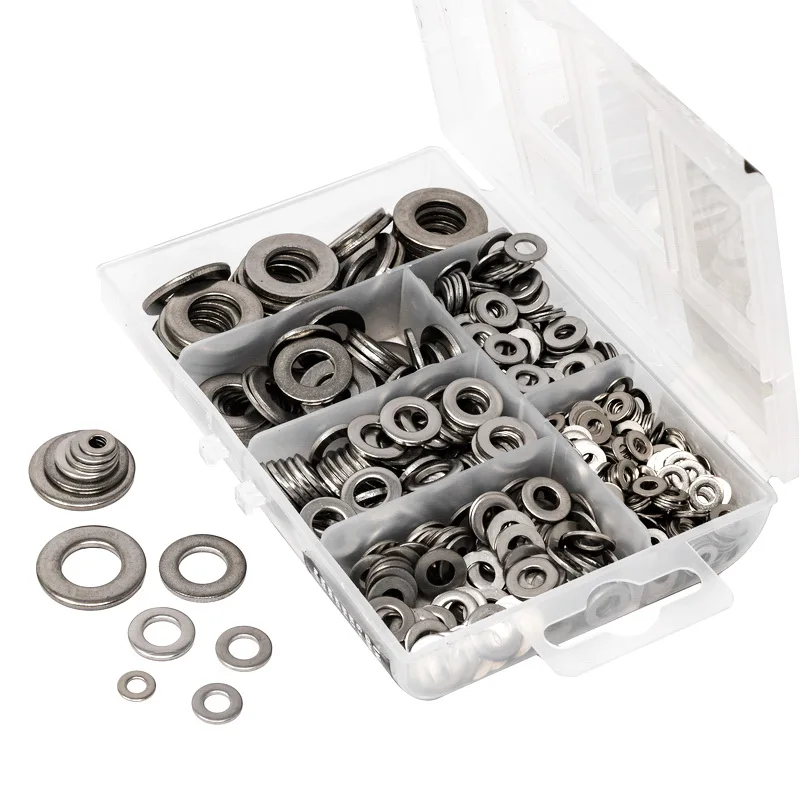 660PCS Flat Washer 304 Stainless M3 M4 M5 M6 M8 M10 Steel Washers Assortment Set Value Kit
660PCS Flat Washer 304 Stainless M3 M4 M5 M6 M8 M10 Steel Washers Assortment Set Value Kit