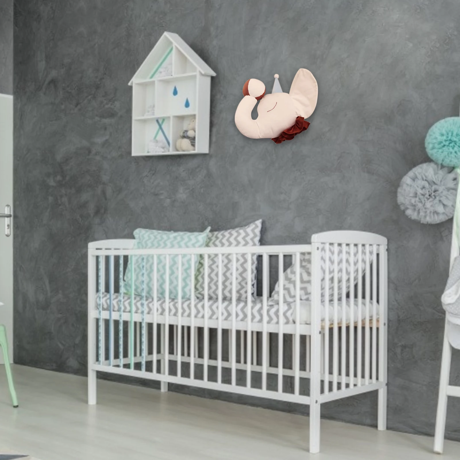 Cute Animal Elephant Head Stuffed Plush Doll Kids Girls Bedroom Wall Hanging Home Decor Decoration Hanging Photo Props
Cute Animal Elephant Head Stuffed Plush Doll Kids Girls Bedroom Wall Hanging Home Decor Decoration Hanging Photo Props