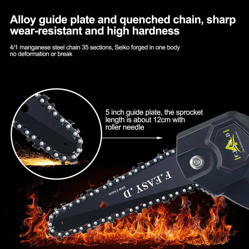 800W Mini Chainsaw Rechargeable Hand Saw High-power Electric Saw Tree Cutter Garden Tools Power Tools
800W Mini Chainsaw Rechargeable Hand Saw High-power Electric Saw Tree Cutter Garden Tools Power Tools