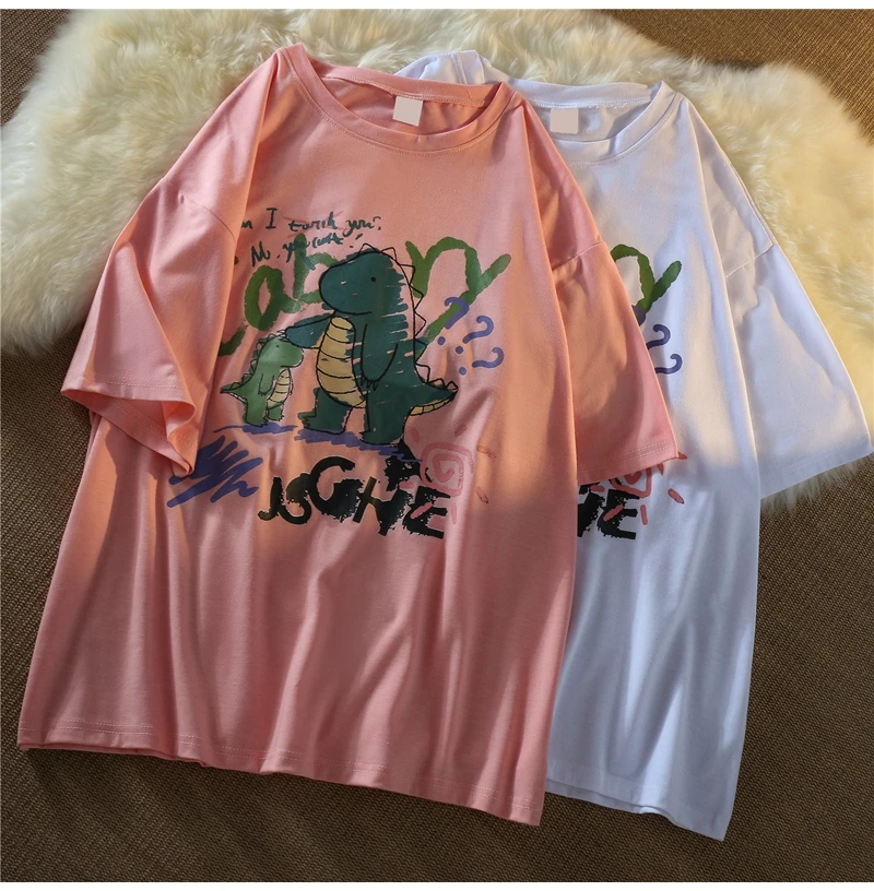 Summer Graphic T Shirts Harajuku Wind Hundred cartoon Print Korean Version of oversized cotton Short Sleeve T Shirt Womens Tops
Summer Graphic T Shirts Harajuku Wind Hundred cartoon Print Korean Version of oversized cotton Short Sleeve T Shirt Womens Tops