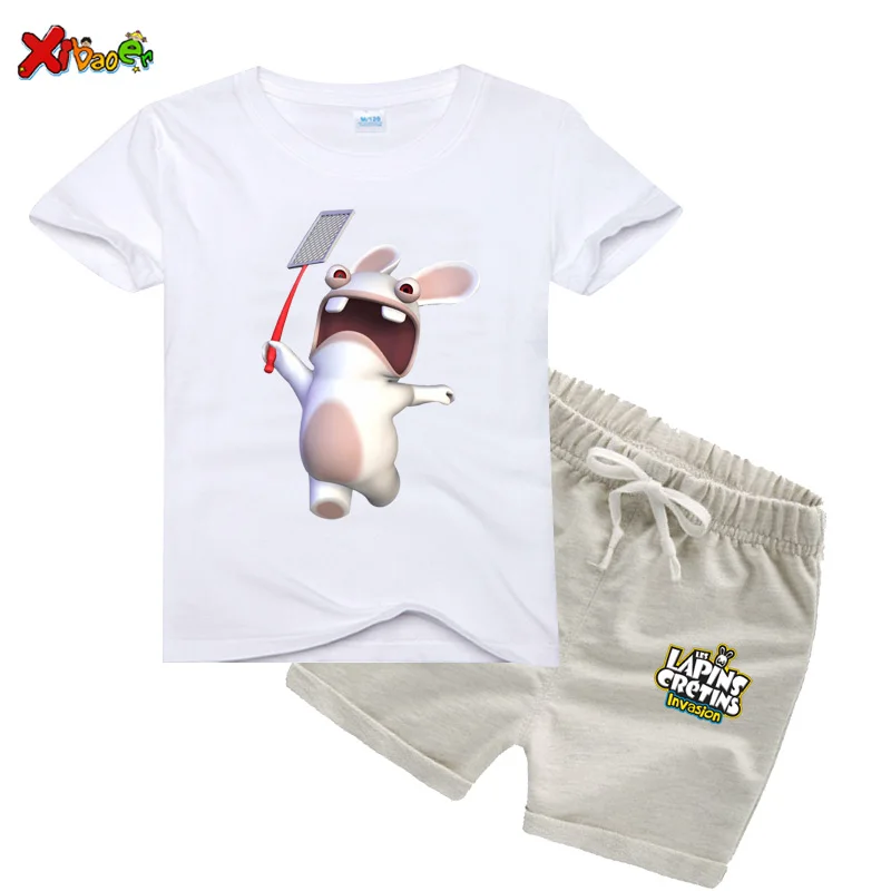 Children Clothing Set 2 Piece Summer Kids Clothes Funny Rabbids Cartoon T-Shirt Kids Clothes Shirt Children T Shirt+short pants
Children Clothing Set 2 Piece Summer Kids Clothes Funny Rabbids Cartoon T-Shirt Kids Clothes Shirt Children T Shirt+short pants