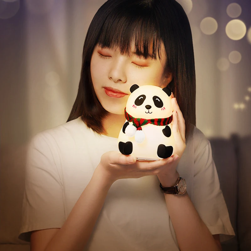 Cartoon Panda Silicone Lamp USB Charging Colorful Patting Lamp LED Atmosphere Bedside Night Light Nursing Table Lamp Gift
Cartoon Panda Silicone Lamp USB Charging Colorful Patting Lamp LED Atmosphere Bedside Night Light Nursing Table Lamp Gift