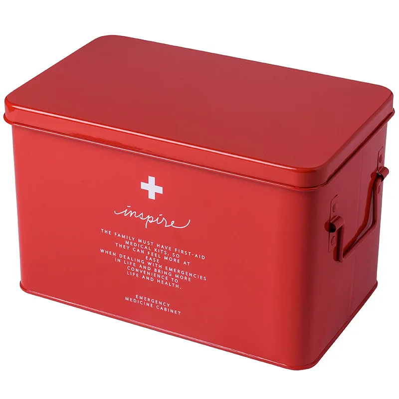 Household Medicine Box Medicinal Product Iron Storage Box Size Optional Portable Visit Emergency Medical Box Simple & Beautiful
Household Medicine Box Medicinal Product Iron Storage Box Size Optional Portable Visit Emergency Medical Box Simple & Beautiful