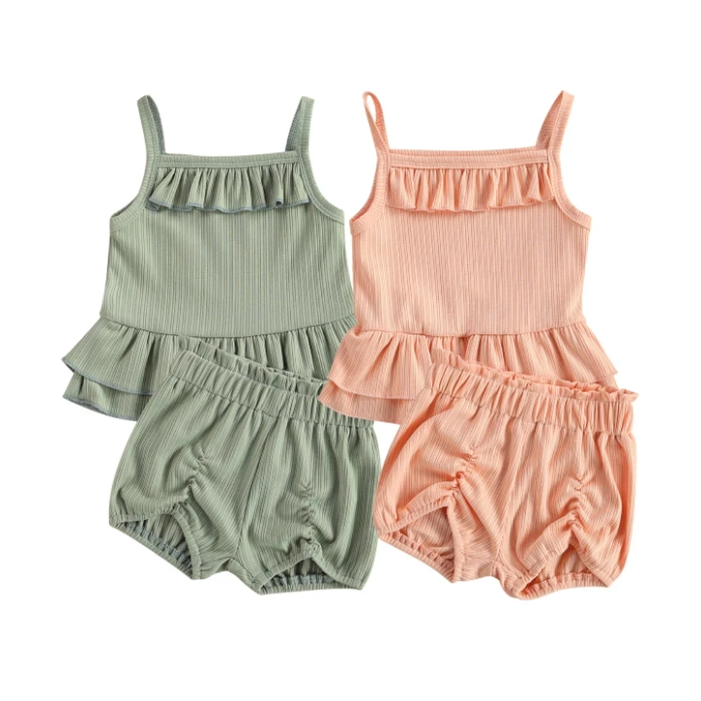 Newborn Baby Girl Ribbed Knitted Sleeveless Tops + Shorts Infant Girls Summer Clothing Tracksuits Sets
Newborn Baby Girl Ribbed Knitted Sleeveless Tops + Shorts Infant Girls Summer Clothing Tracksuits Sets