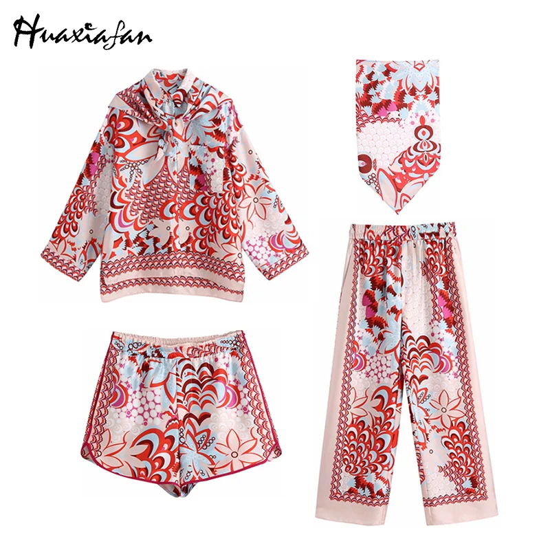 Huaxiafan Red Floral Print Blouse Shirts Shorts Suits 2021 Elegant Y2K Folk Vinatge Beach Bandanas Wide Leg Pants Suits Female
Huaxiafan Red Floral Print Blouse Shirts Shorts Suits 2021 Elegant Y2K Folk Vinatge Beach Bandanas Wide Leg Pants Suits Female