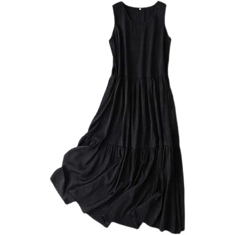 SHUCHAN Dresses for Women Party Beach Style Mid-Calf Sleeveless Holiday Dress Simple High Quality Maxi Dress black
SHUCHAN Dresses for Women Party Beach Style Mid-Calf Sleeveless Holiday Dress Simple High Quality Maxi Dress black