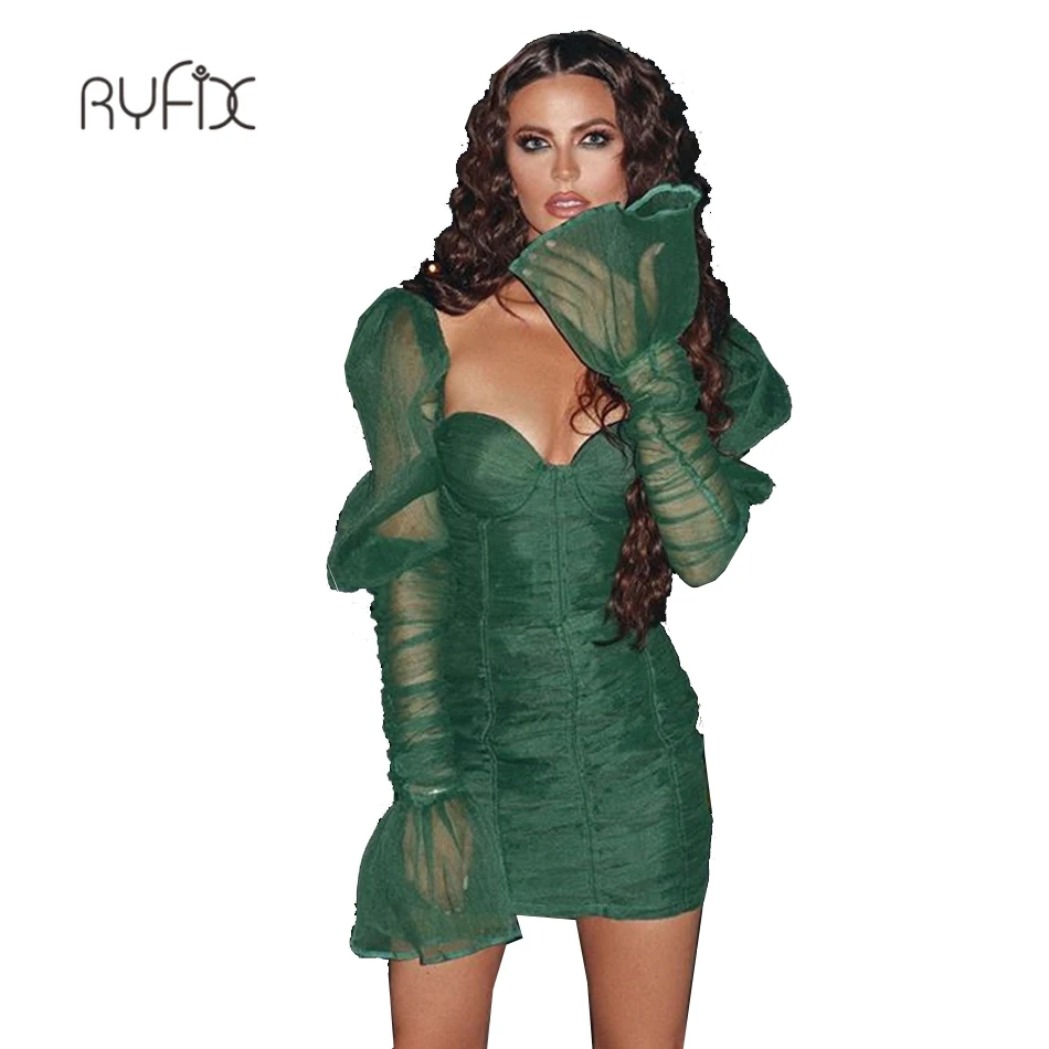 2021 New Autumn Green black Mini Dress Women'S V-Neck Long Sleeve Sexy Ladies Dress Retro Bodycon Party Dress Elegant Vestidos
2021 New Autumn Green black Mini Dress Women'S V-Neck Long Sleeve Sexy Ladies Dress Retro Bodycon Party Dress Elegant Vestidos