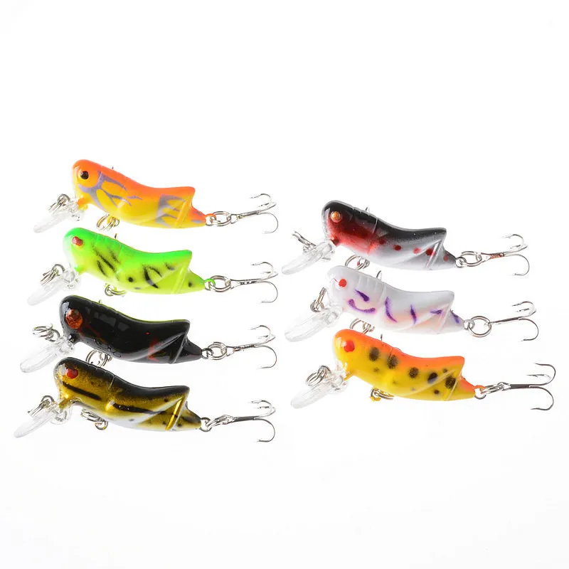 

1pcs Insect Bionic Fishing Lure 45mm4.1g Grasshopper Minnow Hard Baits Squid Artificial Swim Baits Bass Carp Pike Fishing Tackle