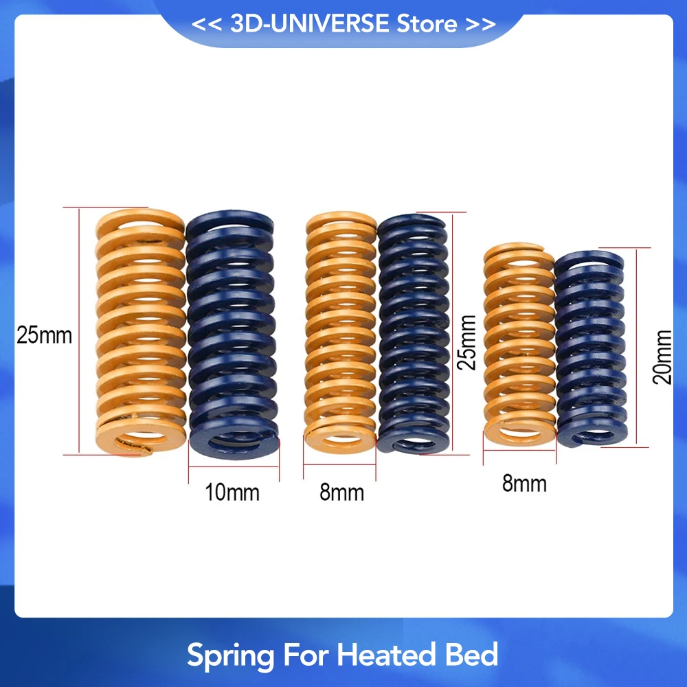 

3D Printer Parts Spring For hotbed CR-10 Heated bed MK3 Imported Length 20/ 25mm OD 8 /10mm For 3D Printer