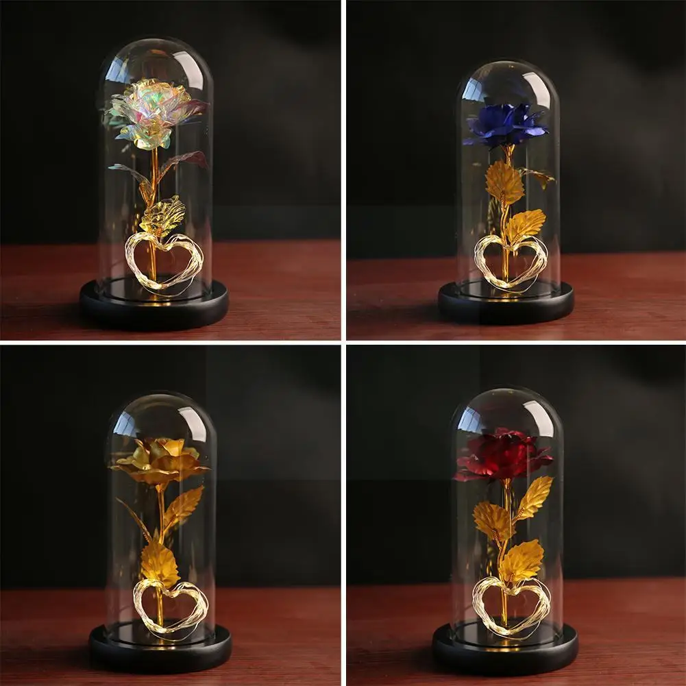 Everlasting Flower Christmas Gift Gold Foil Light Dome Christmas Day Gift Valentine's Girl Led Flower Rose Glass B0e2
Everlasting Flower Christmas Gift Gold Foil Light Dome Christmas Day Gift Valentine's Girl Led Flower Rose Glass B0e2
